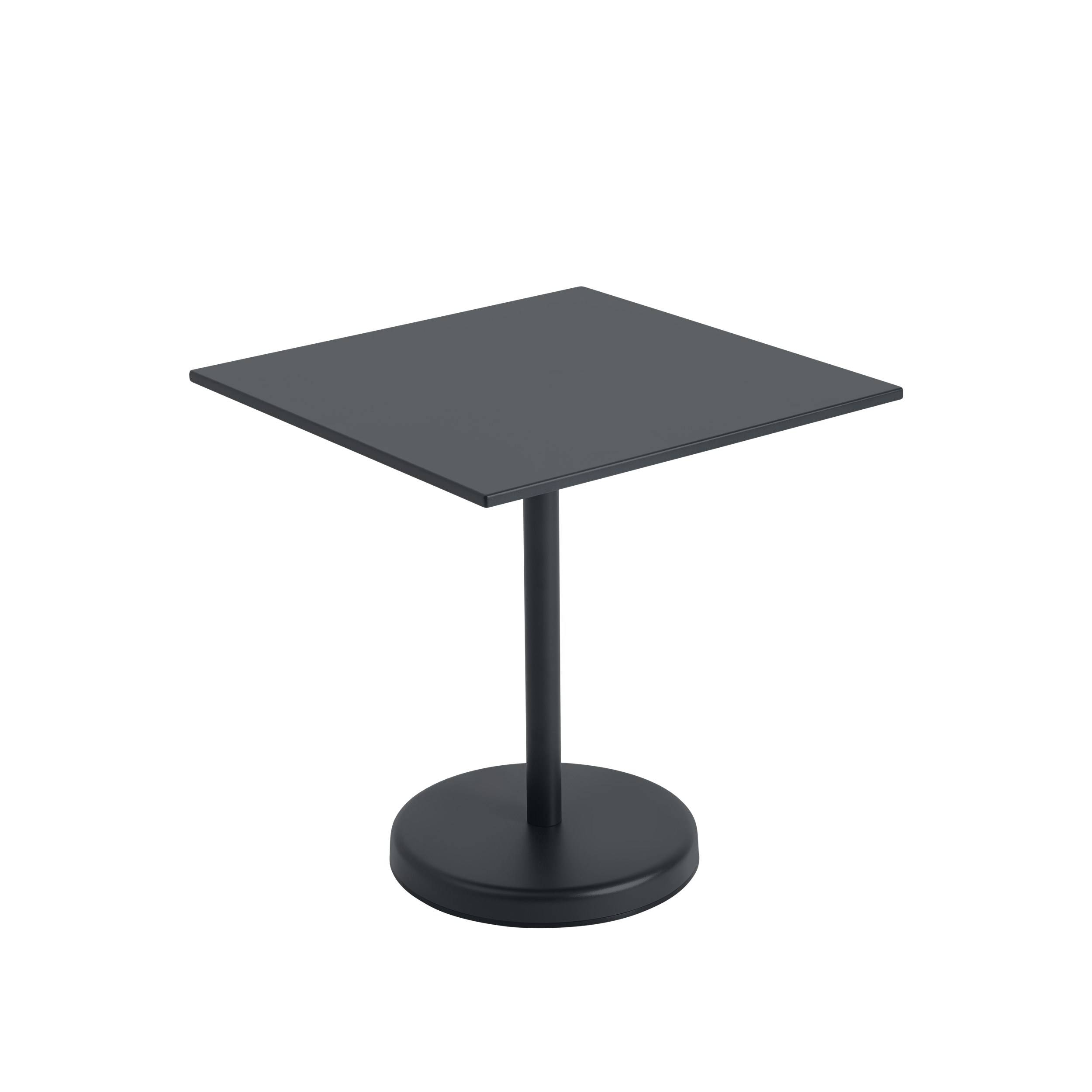 MUUTO - Linear Steel Udendørs Cafébord, Anthracite Black