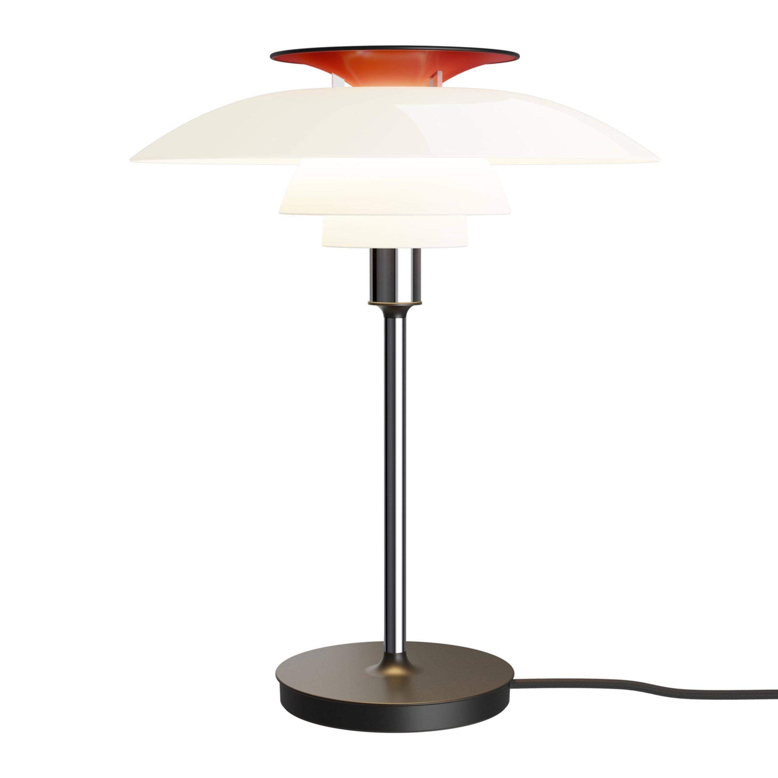 PH 80 Bordlampe Opalhvid/Krom.