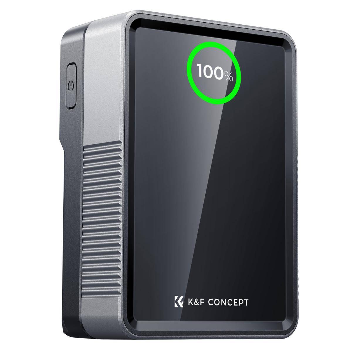 KENTFAITH V Mount Battery 50Wh 3400mAh Mini V-Mount Battery with 65W Output and TFT Screen, 2H Full Charge, DC, D-Tap, USB-C, USB-A for Camera Camcorder Video Light Monitor
