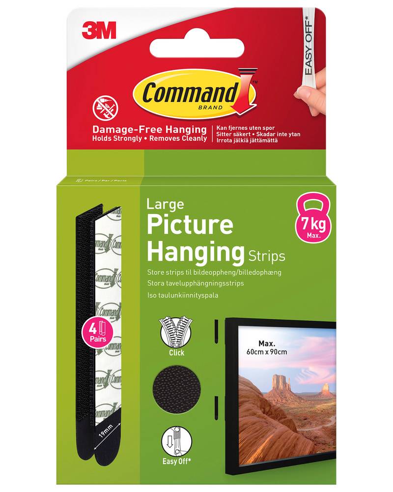 Command™ Strips Ophæng af billede - Sort L
