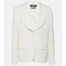 Tom Ford Single-breasted silk blazer - white - L