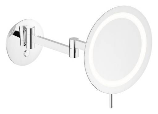 Damixa Zen makeupspejl med lys, Ø23 cm, krom