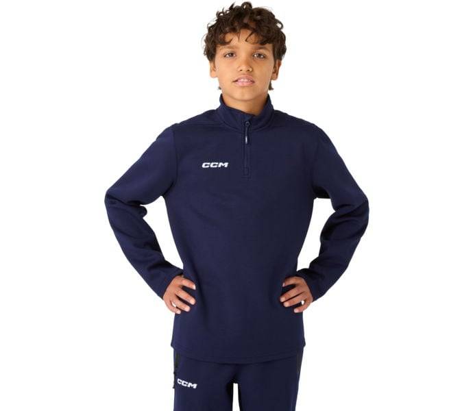 Locker Room 1/4 zip JR fleecetröja, Navy, Barn, L