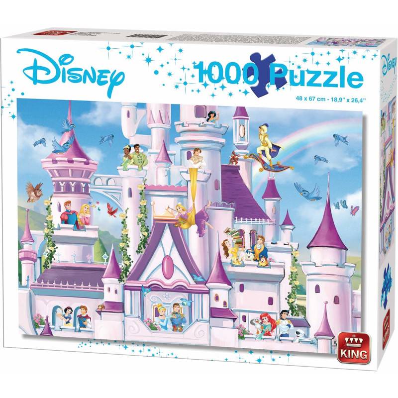 King 55917 Disney Magical Palace Puzzle 1000 Teile, Blau Karton