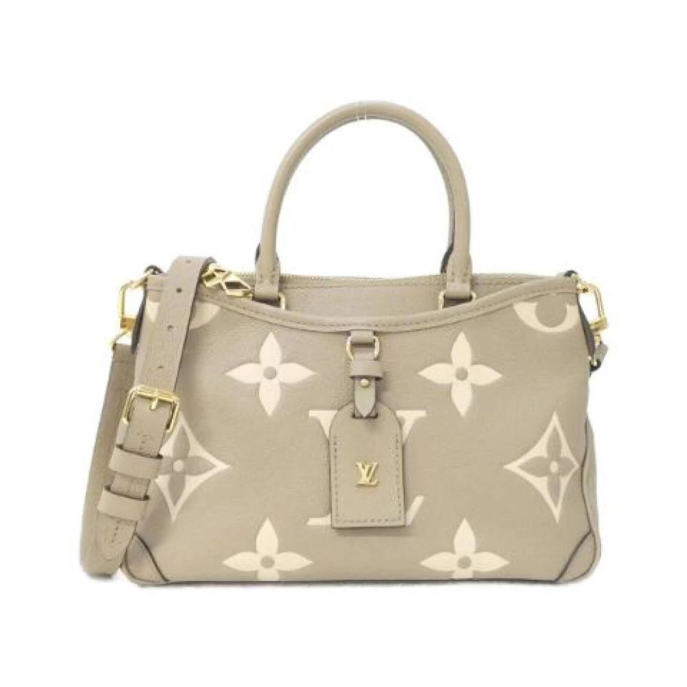 Louis Vuitton Vintage Pre-owned Two-Tone Monogram Empreinte Trianon Taske - Vintage - Dame - Grå - ONE SIZE - Uld