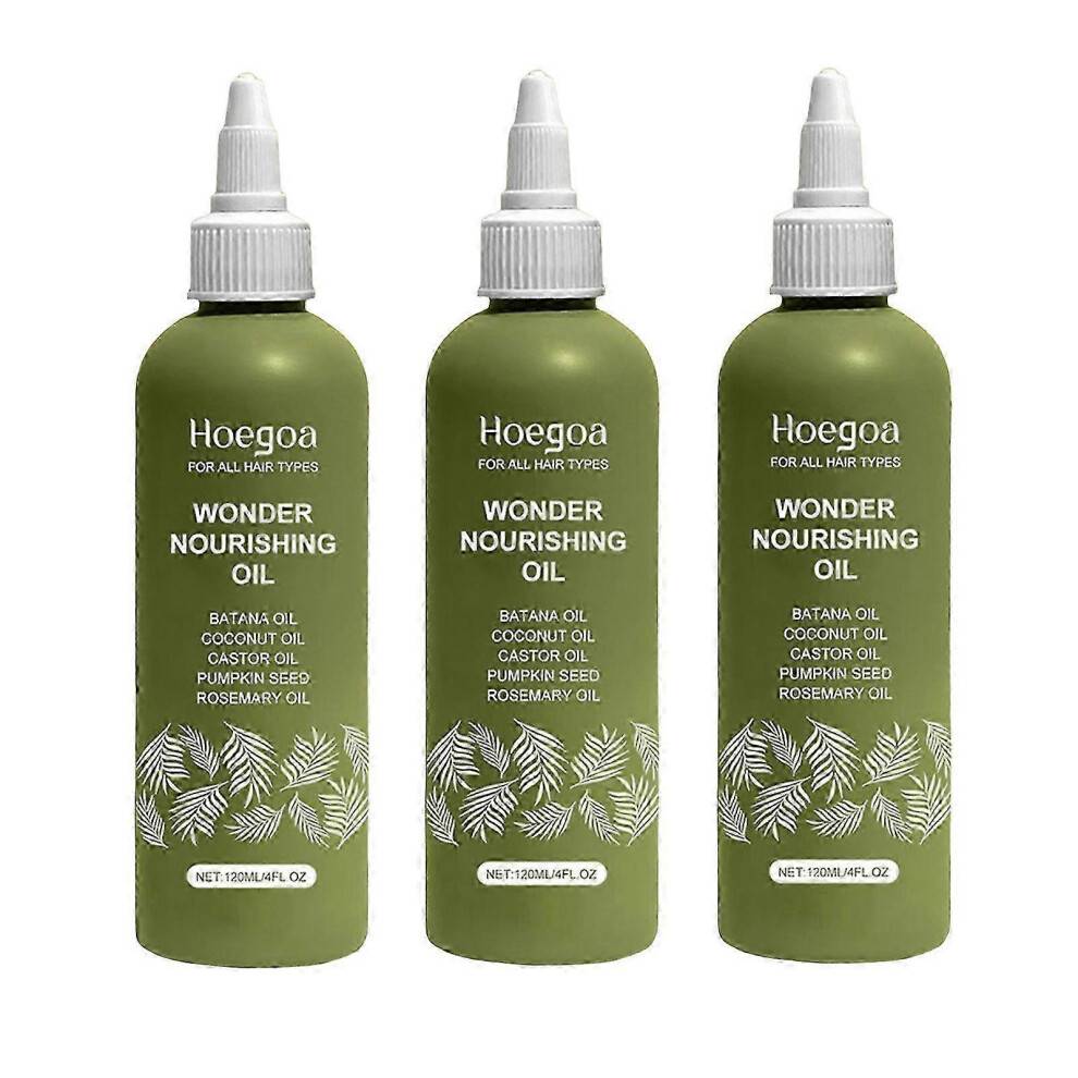 (3PCS) Batana Oil For Hair Growth, Blend With Organic Castor, Pumpkin Seed, Coconut and Rosemary Oil - Thicker Stronger Hair For Men Women