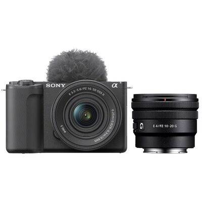 Sony Vlog camera Alpha ZV-E10 II + SEL 16-50mm PZ OSS II + SEL 10-20mm f/4.0 G PZ