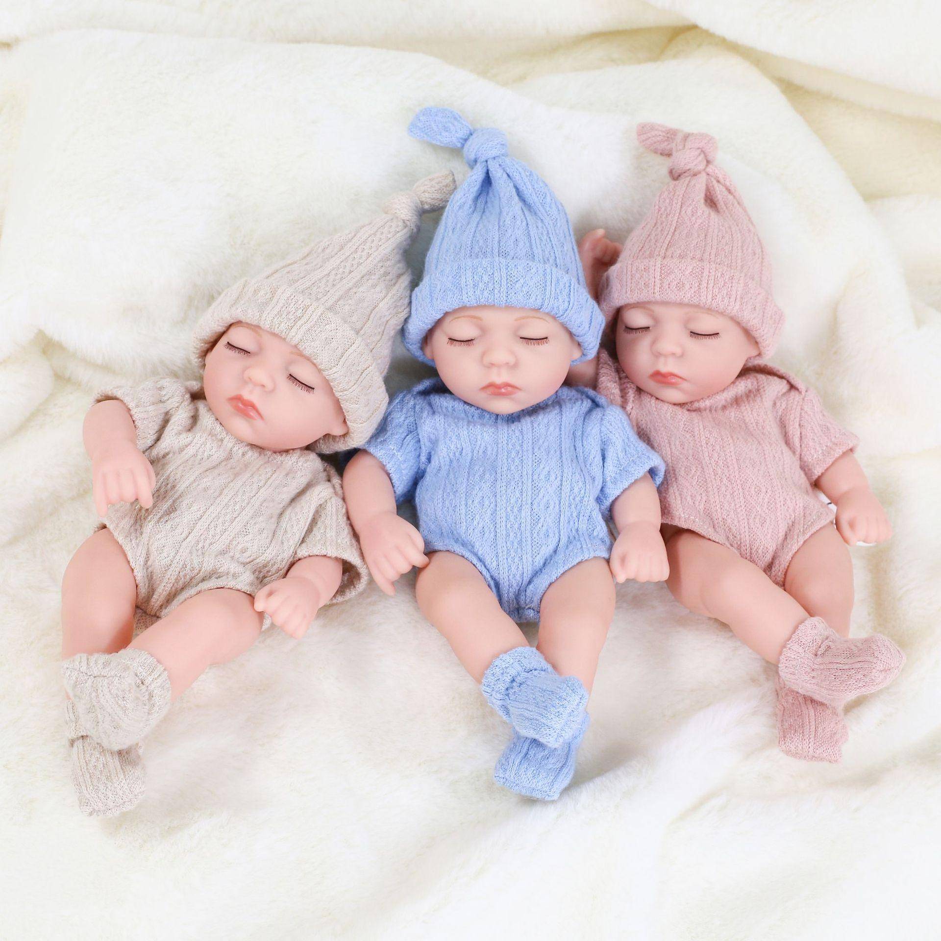 19 cm Child Reborn Doll Mini Simulering Full Body Mjuk Gummi Emalj Docka Flicka Present Doll Doll