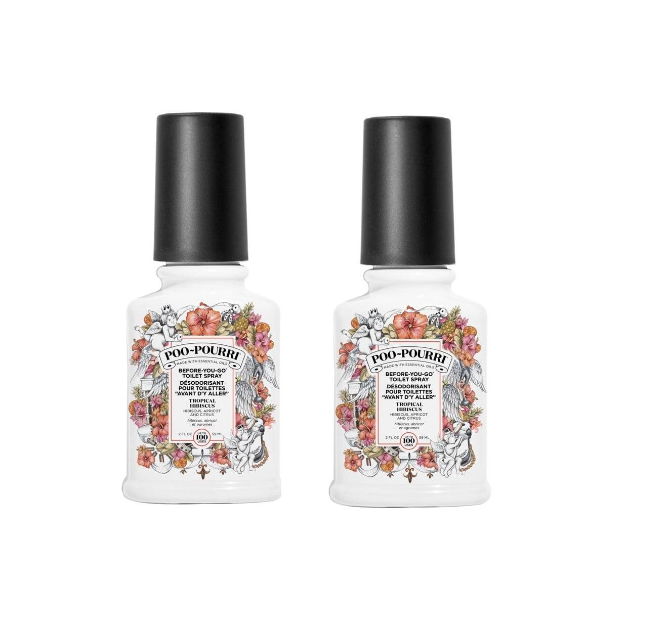 Poo~Pourri - 2 x Tropical Hibiscus Toilet Spray 59 ml /Cleaning