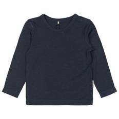 Mikk-Line Kid's Wool/Bamboo L/S Top Merino-shirt Børn størrelse 56 farve blå