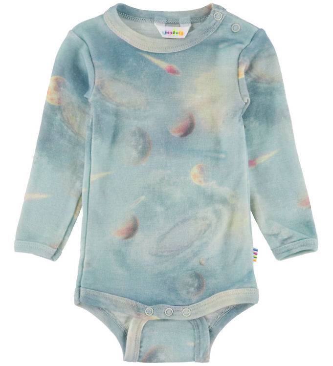 Joha Body l/ä - Ull - Blå m. Planeter - Joha - 100 - Body L/Ä