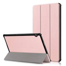 Huawei MediaPad T5 10 - Læder cover med Tri-Fold - Rosa guld