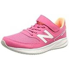 New Balance Girl's 570 V3 Bungee spets med krok och slinga topp rem sneaker, pink, 34.5 EU