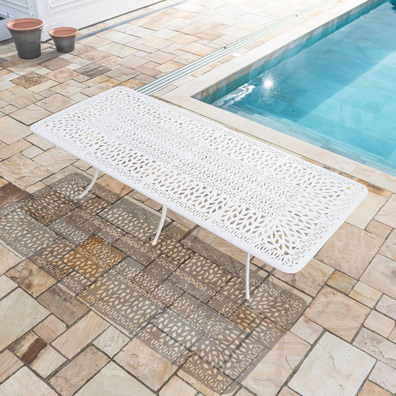 Matbord Utomhus Vit Aluminium Toscana 280cm | Utemöbler & trädgårdsmöbler | Utebord | Vesani