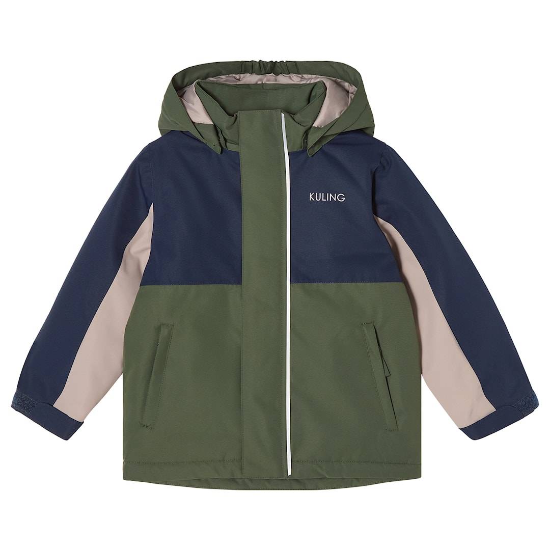 Kuling Sarek Vinterjakke Navy Forest Green Blocking Navy/Forest Green Blocking-140 cm Marineblå 140 cm Drenge, Piger