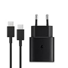 25 W USB C-laddare snabbladdare med laddningskabel för Samsung Galaxy S24 S23 S22 S21 S20 A54 A34 A23 A15 A14 Z Fold Flip 3 4 5 och annan mobiltelefon, snabbladdare adapter, strömförsörjning med