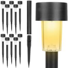 LED-solcellelamper til haven – 10-pak med varm hvid belysning, IP44 & skumringssensor