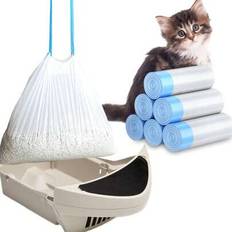 120-pack kattsandpåsar med dragsko, kompatibla med Litter-Robot 3/4 kraftiga kattsandspåsar, ersättning för avfallspåsar - Multifärgad (20 st,80 st,120 st)
