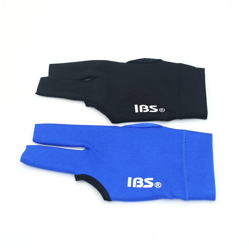 Black and Blue 3 finger IBS left billiard pool snooker table game fabric glove