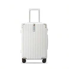 20/24/26/28 Inch Simple Solid Color Hard Shell Luggage, Casual Business, Thick Wheeled Boarding Suitcase Travel Suitcase Suitcases Suit Case Travel Lu - White - 20 inch,24 inch,26 inch,28 inch