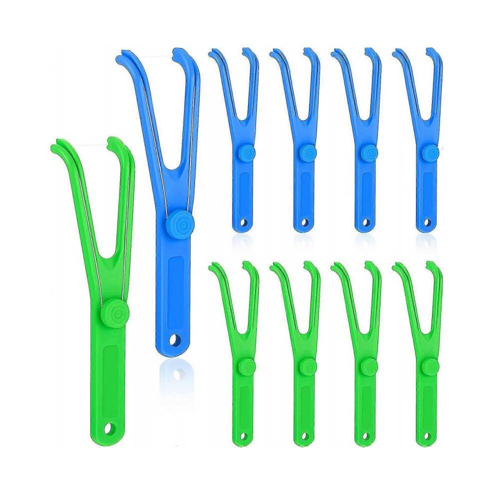 10 Pcs Reusable Flosser Holder, Dental Floss Holder, Floss Handle Durable Adults And Kids Dental Tools Tw