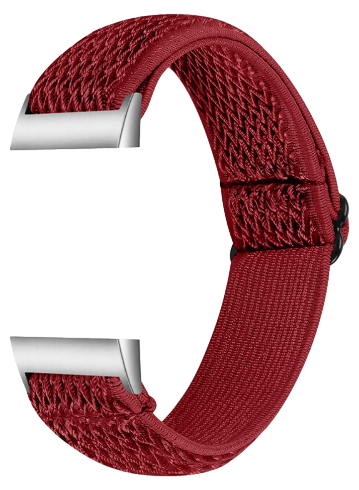Fitbit Charge 3/4 Rød Flettet Nylon Rem