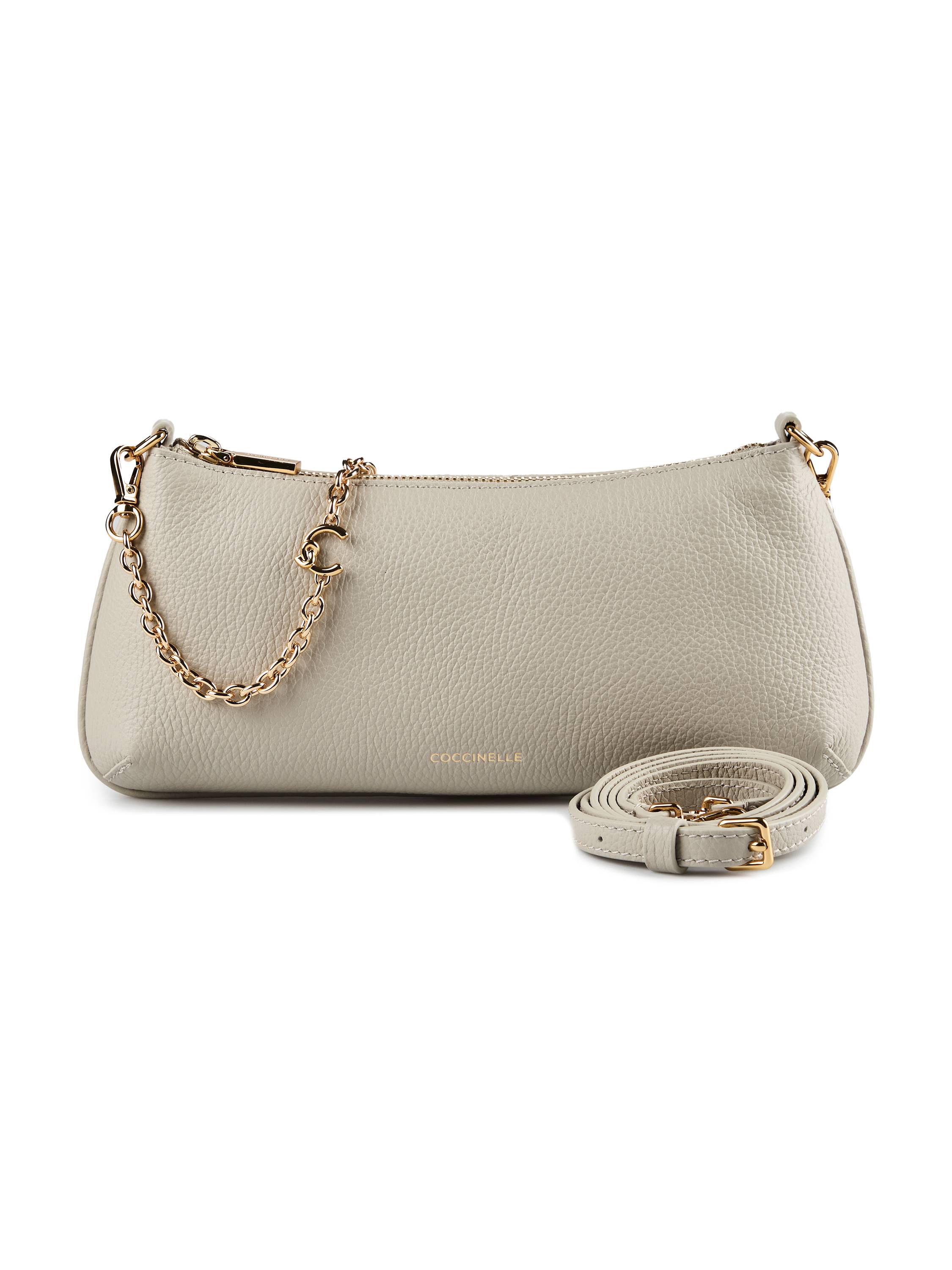 Coccinelle C-Me Skuldertaske Læder 27 cm  Beige