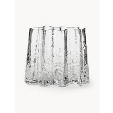 Mundgeblasene Glas-Vase Gry mit strukturierter OberflÃ¤che, H 19 cm