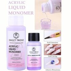 40/60 ml Nagel Akryl Flytande Monomer Kristall För Akryl Pulver Pigment Dust 3 I 1 Poly Nagel Gel Extension & Gör det själv Blomskärning & självhäftan - Blåröd