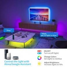 Tuya smart wifi musik led strip lampor usb tv bakgrundsbelysning kit med alexa google home 16 färgbyte 5050 led bias belysning