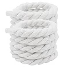 Repskosnören 3 par 10 mm rund vävning 63 tum gör-det-själv tjocka enfärgade skosnören polyester bomull rivbeständig bleknar inte skospetsset, Whie