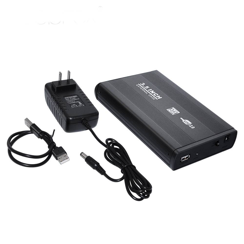 3.5 tums usb 2.0/ usb 3.0 to sata hdd disk hårddiskfodral stöd 10tb hårddiskhölje för bärbar dator - Usb 3.0 silver- eu