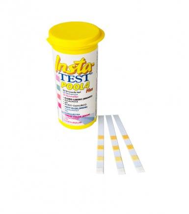 Teststrips 4 InstaTest Cl, Br, pH, Alk, Cya, 50 stickor för Klor och Brom