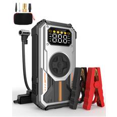 Car Jump Starter Booster Jumper BOX Power Bank Battery Charger Pack With 150PSI Air Compressor Eigotrav PD-270 12V 6000A 12000mAh