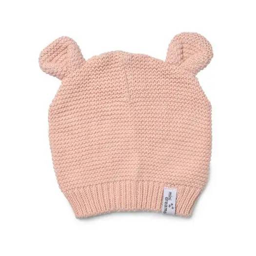 MINI DREAMS Cute Stickad Mössa Rosa 3-6 mån