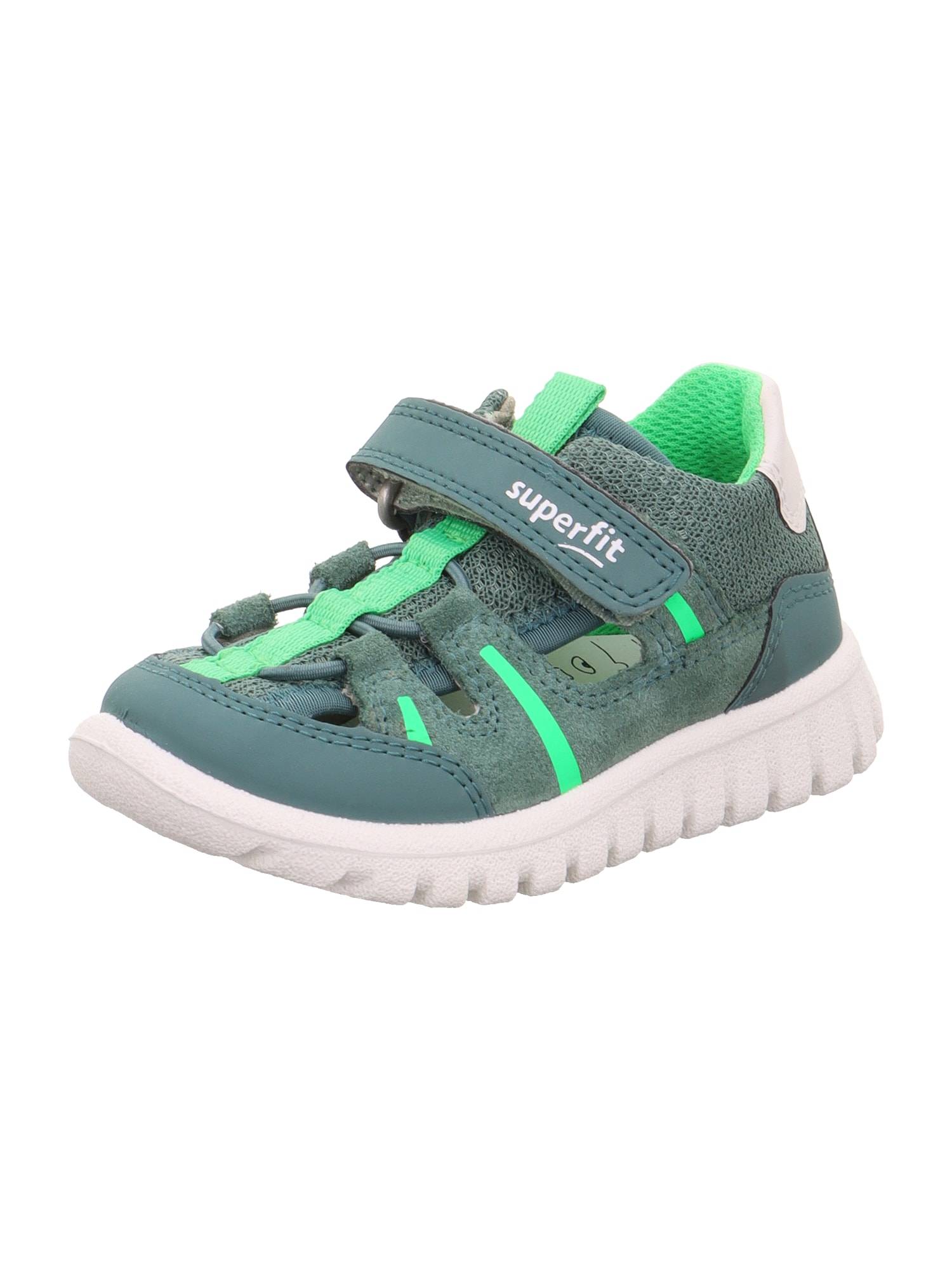 SUPERFIT Sandal 'SPORT7 MINI' limette / gran / vit