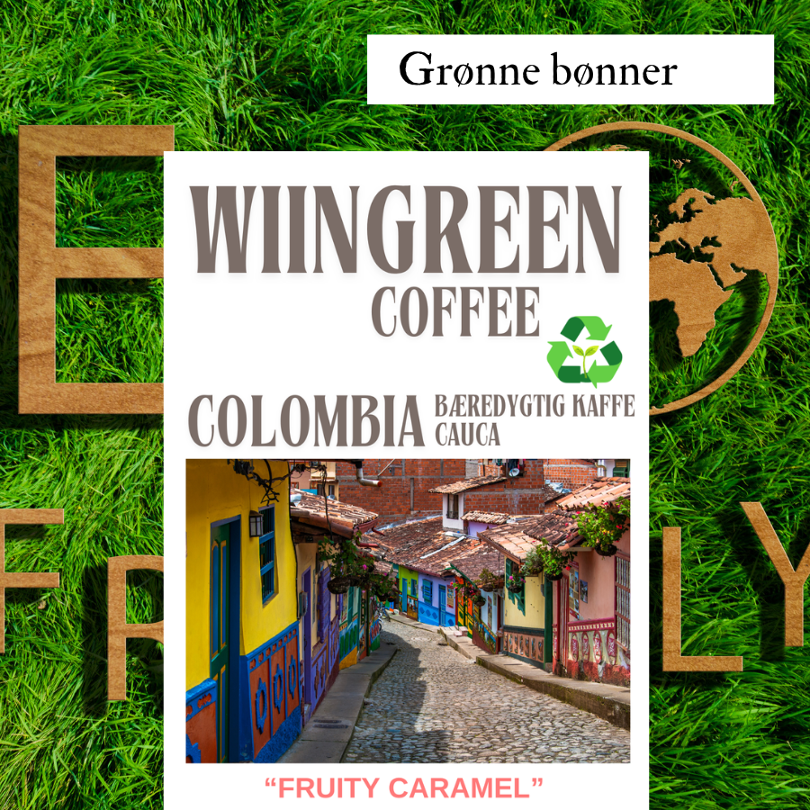 Colombia washed Arabica Excelso EP Cauca Organic, grønne rå bønnner, 1000 gr