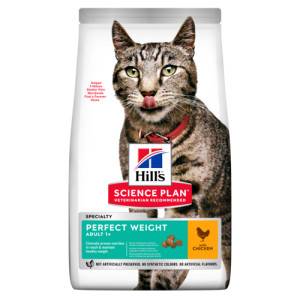 Hill's Adult Perfect Weight kattfoder med kyckling. Förpackning: 2 x 2,5 kg
