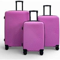 Valise rigide rose Valise robuste à 8 roues pour cabine