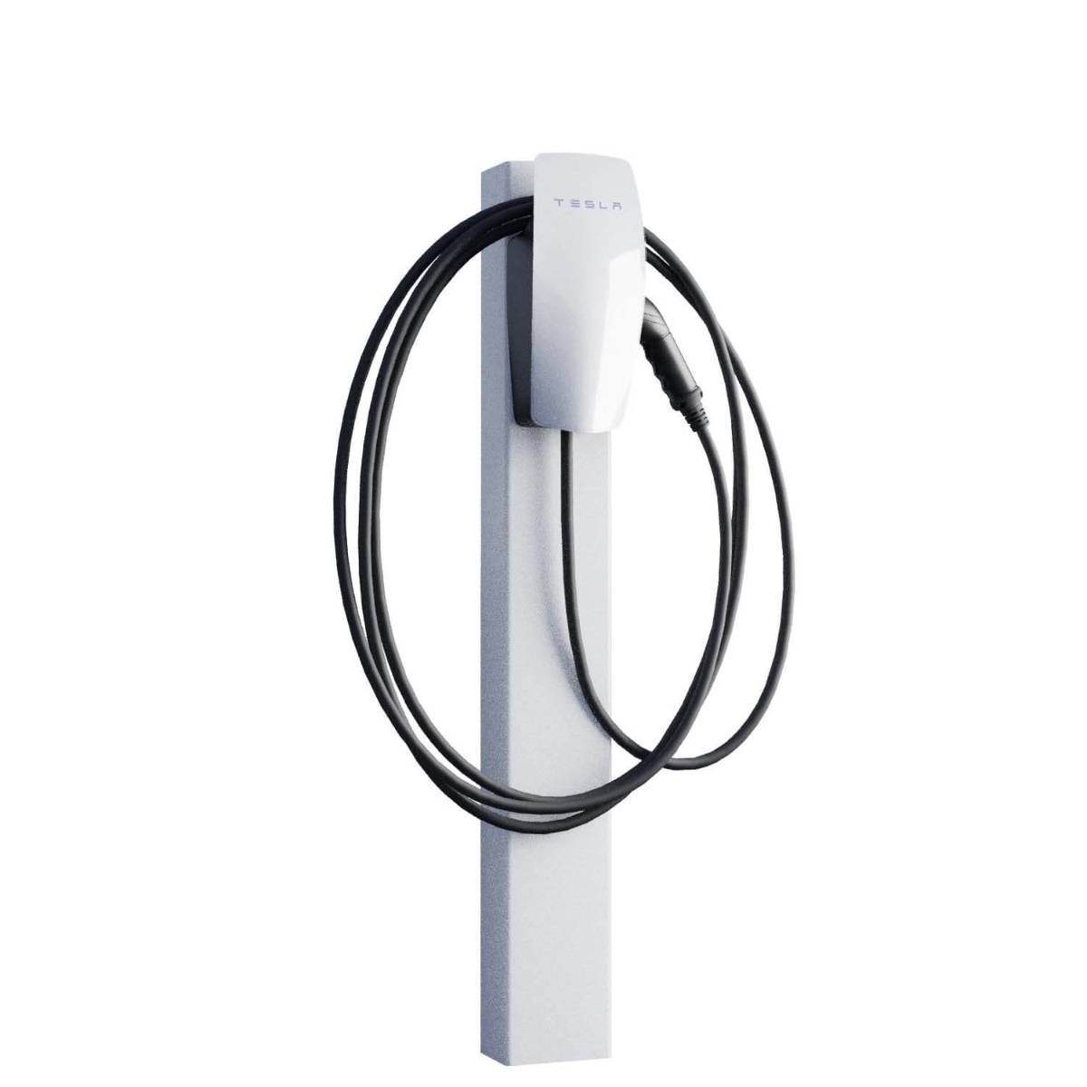 Laddstolpe för elbil – Tesla Wall Connector Gen 2 & 3 Vit