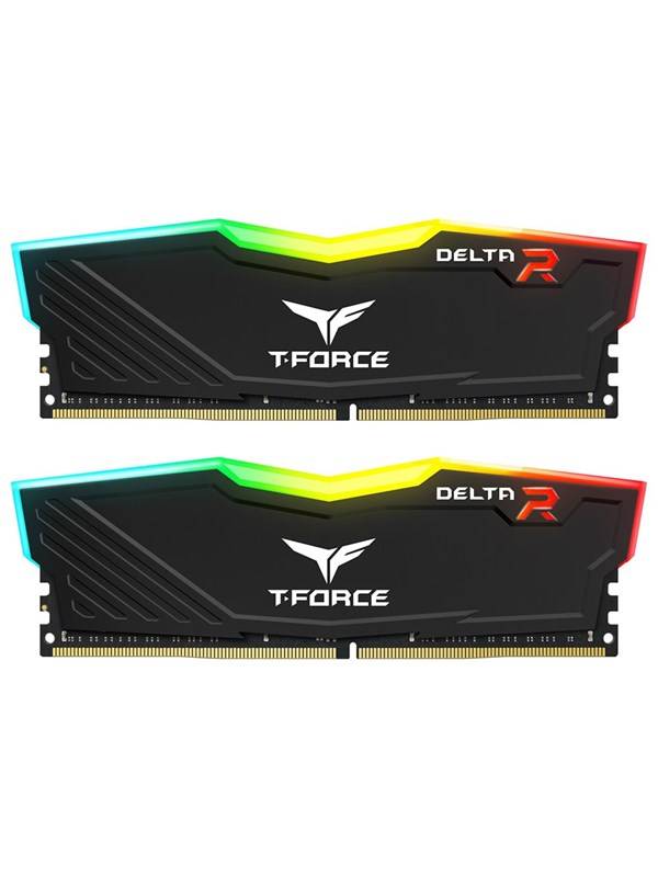 Team Group T-Force DELTA? RGB DDR4-3600 - 16GB - CL18 - Dual Channel (2 pcs) - Intel XMP - Sort med RGB