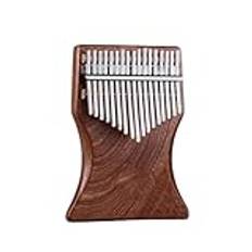 Kalimba Tumpiano 17 Key Kalimba Yrke Tumme Piano Valnöt AcaciaCurly Figur Keyboard Chamfer Calimba Musical Instruments(D)