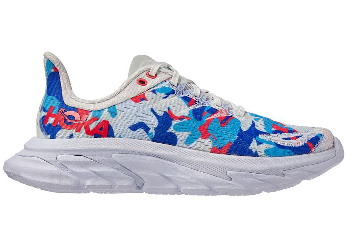 Hoka One One Clifton Clifton Edge Geometric White Ballard Blue (All Gender) - UK 7