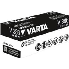 Varta V386 - Knapcelle til ur - sølvoxid - SR43 - 1,55V - 105mAh (0386-101-111)