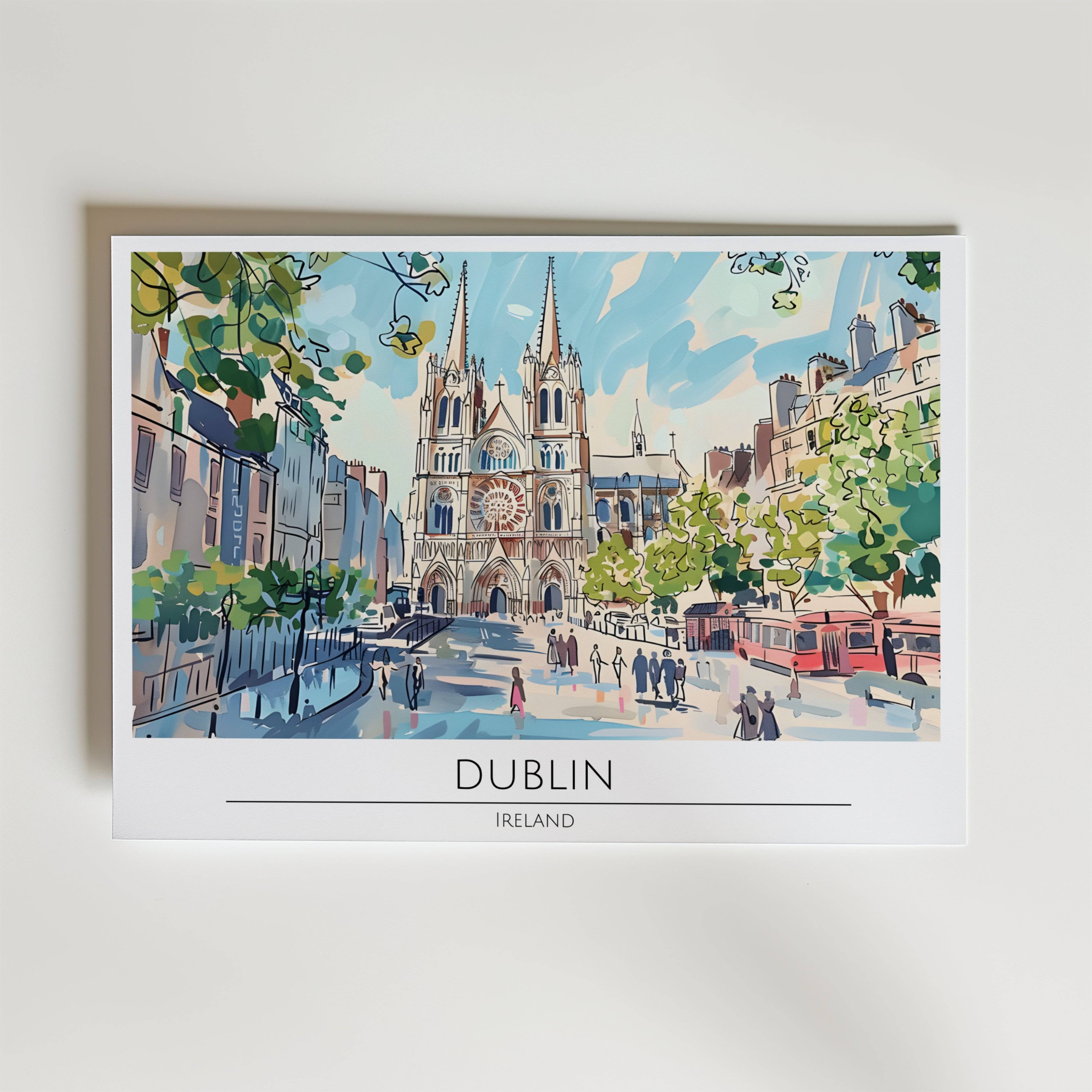 Dublin Poster - Premium Canvas 70x100 cm