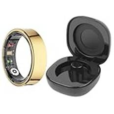 Fiorky Smart Ring, Fitness Tracker Ring med laddningsfodral, Stegräknare, R09 Blood Oxygen Sleep Monitoring Health Ring Kroppstemperatur för män Kvinnor för Samsung telefon Vattentät