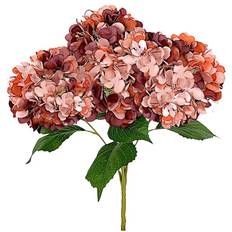 1 stk. Brændt Lilla-Orange Hortensia-buket 40 cm – Frodig elegance til hjemmet