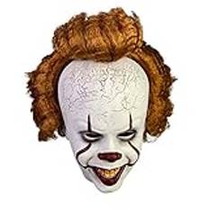 Ny levande joker pennywise mask Stephen King It kapitel två 2 skräck clown cosplay latexmasker med gyllene peruk halloween party B.