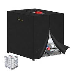 VANSHEIM IBC Vattentank övertäckning vattentank 600 l IBC-behållare UV-beständig vattentank skyddsfodral för vattentank skydd 600 l för IBC-tankbehållare regnvattentank 120 x 80 x 100 cm