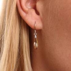 Raindrop ørering "Crystal Golden Shadow"/sølv